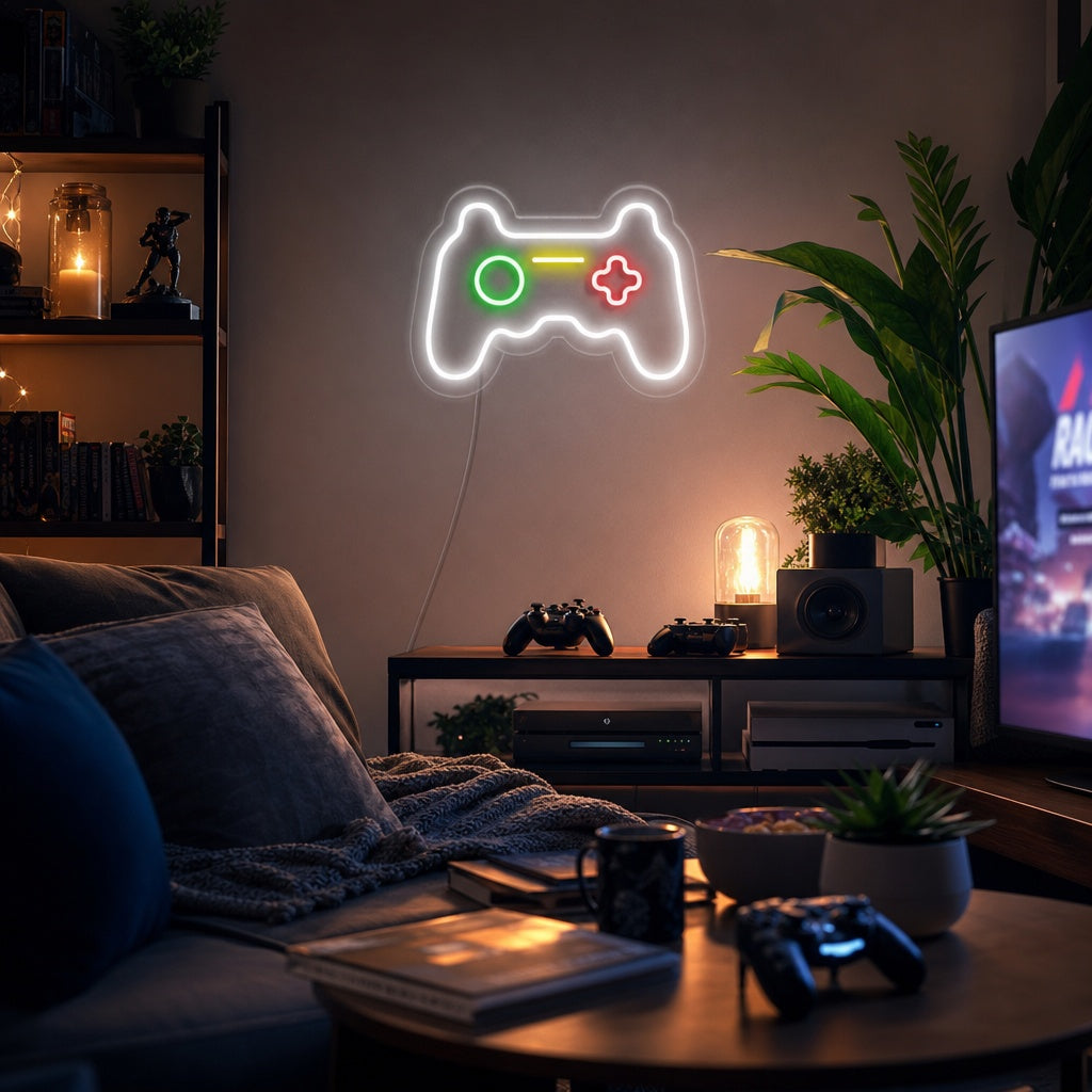 "Gamepad, Gamer Decoratie" Neon Verlichting