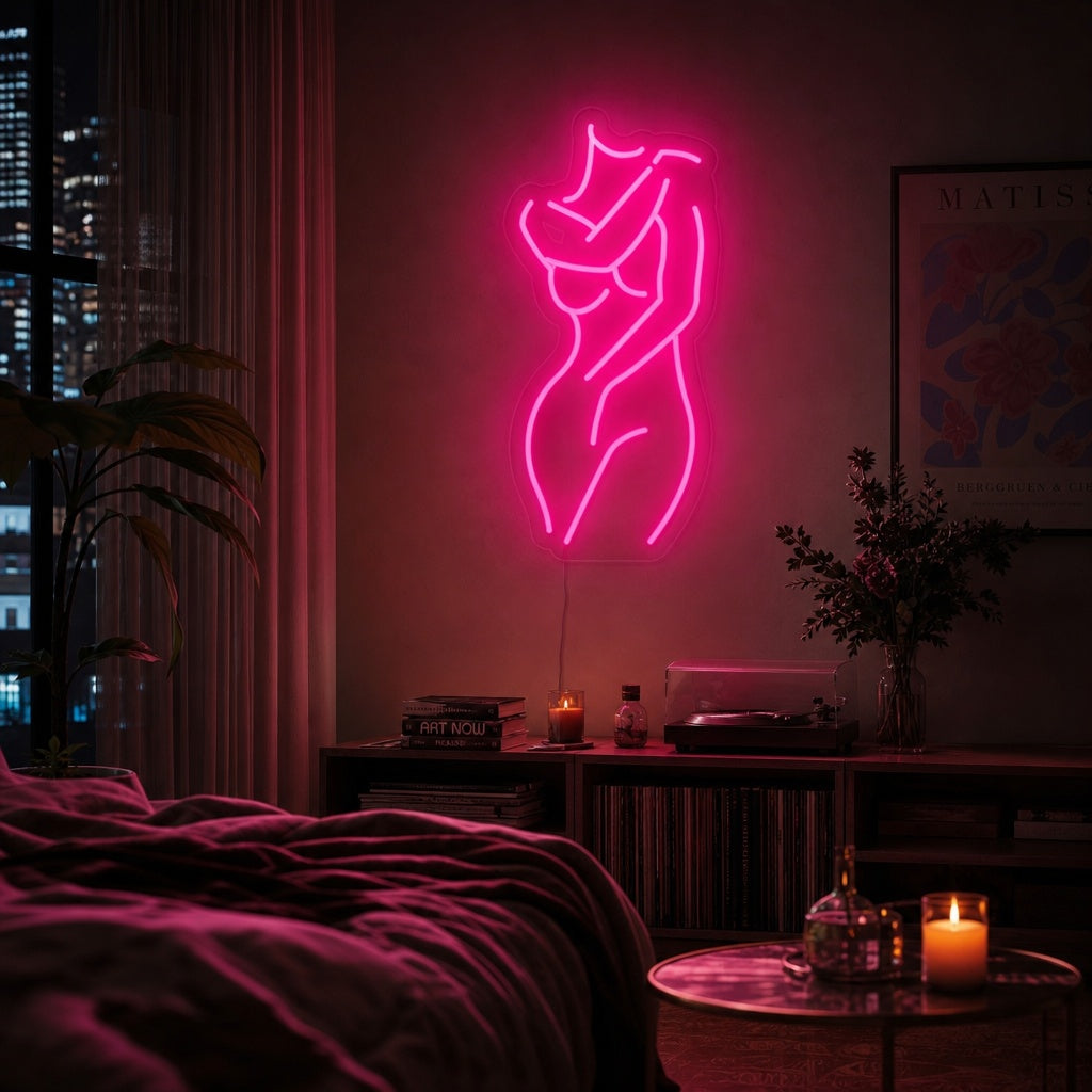 "Silhouet Lichaam Meisje" Neon Verlichting