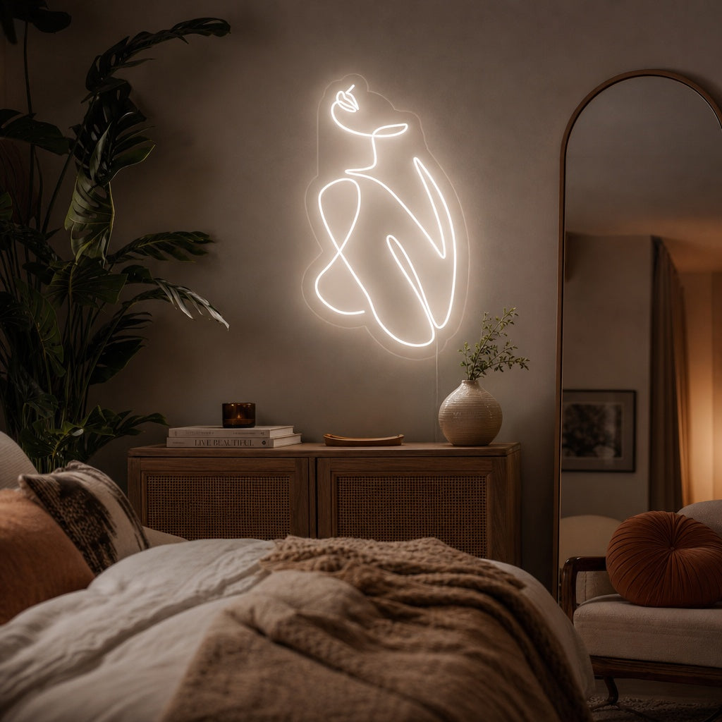 "Meisjes Silhouet" Neon Verlichting