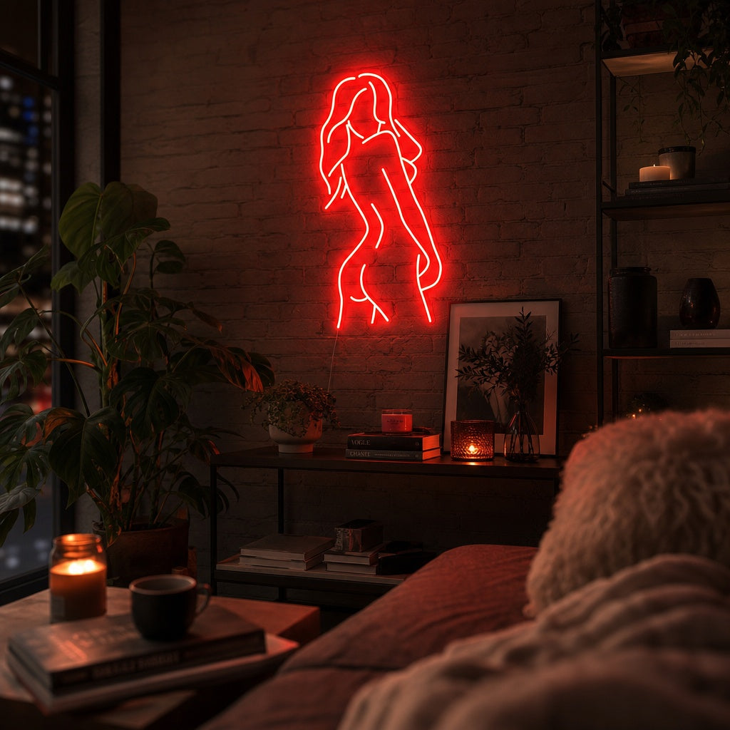 "Meisje Vrouw Dame Lichaam Elegant" Neon Verlichting