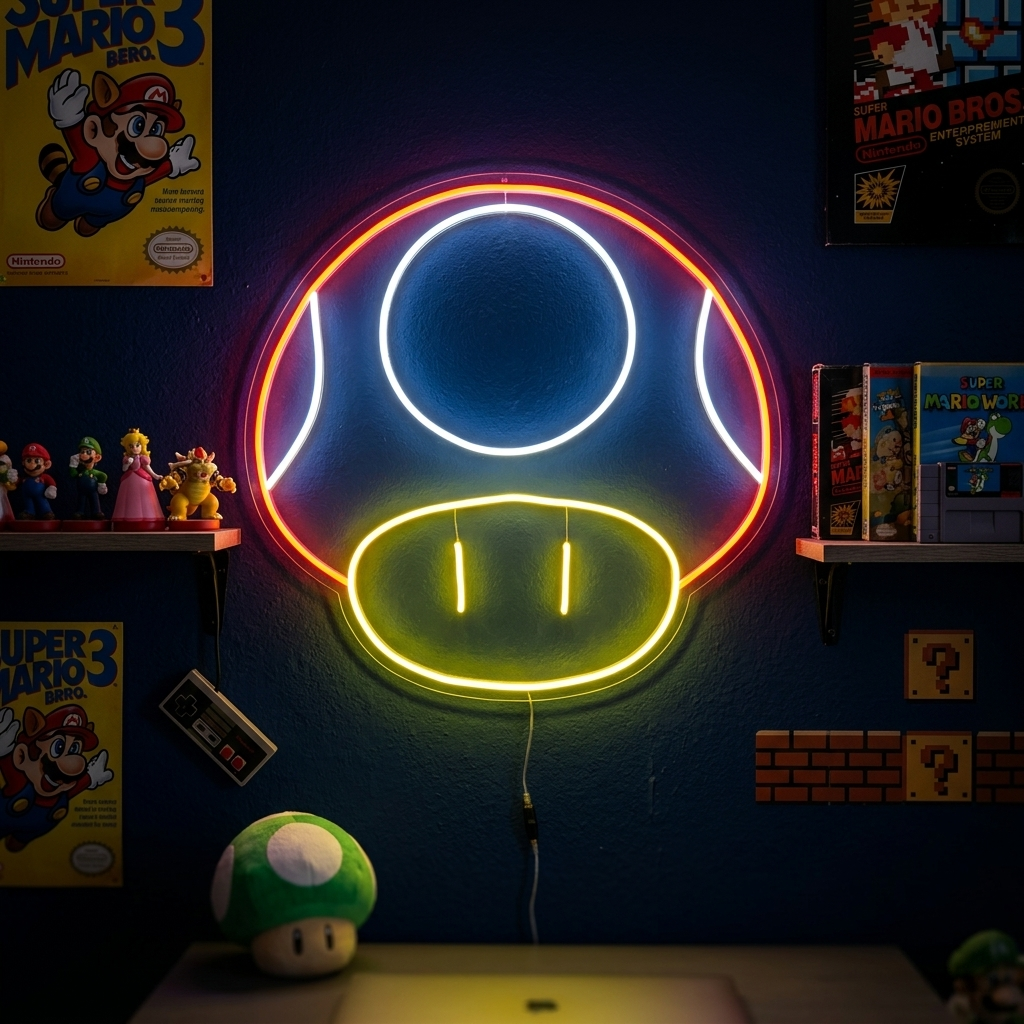 "Paddestoel, Game Room Decor" Neon Verlichting