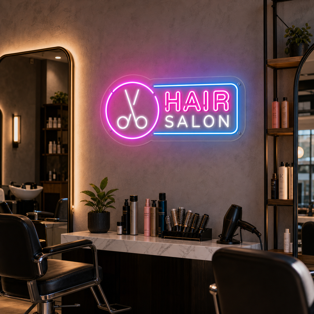 "Hair Salon" Neon Verlichting