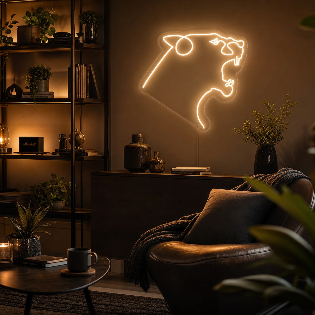 "Hoofd Van Tijger" Neon Verlichting