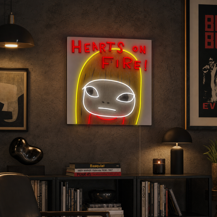 "Hearts On Fire" UV-geprint LED-neonbord