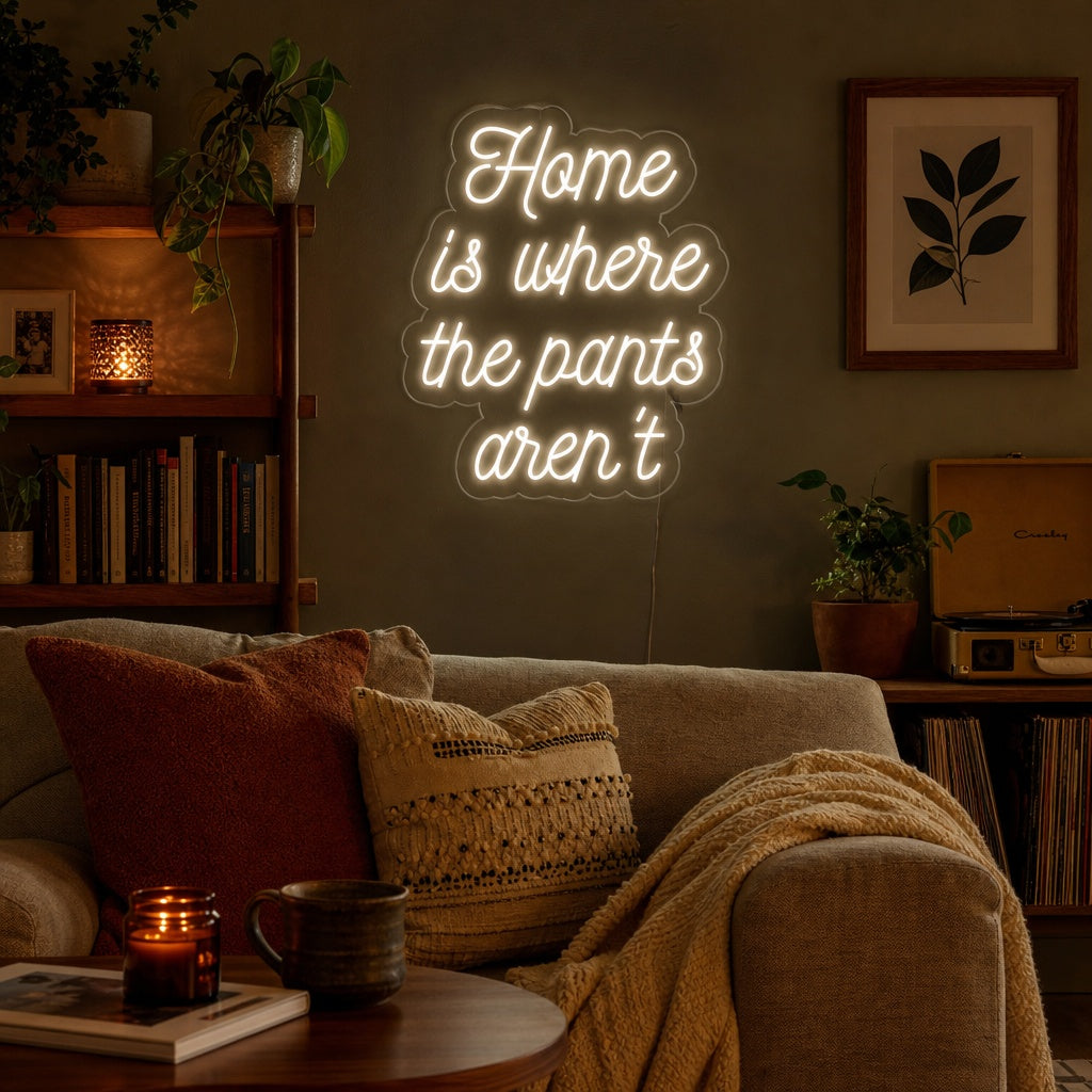 "Home is Where The Pants Arent" Neon Verlichting