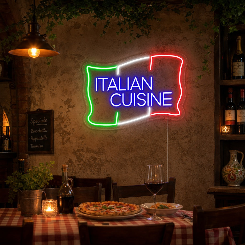"ITALIAN CUISINE" Neon Verlichting