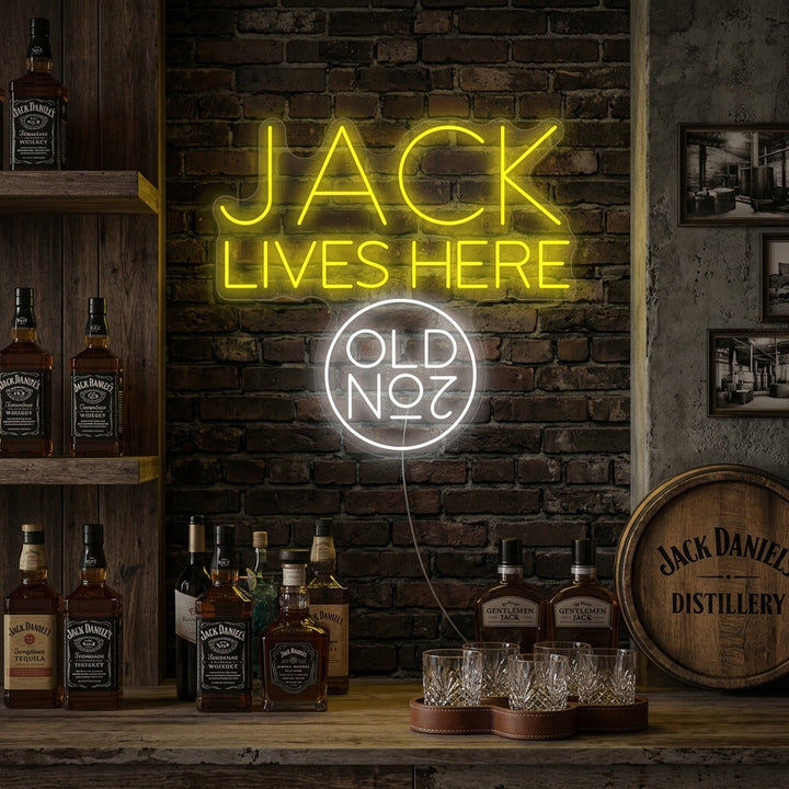 "Jack Lives Here No.7" Neonbord