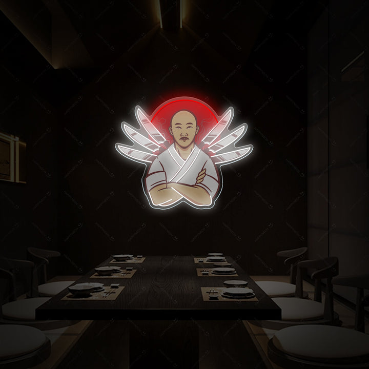 Japanse chef Neonbord, Japanse Restaurant Decor