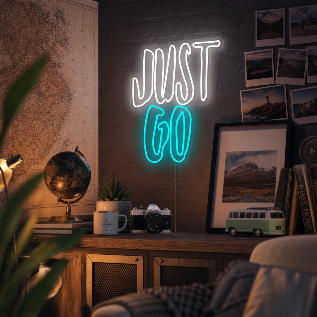 "Just Go" Neon Verlichting