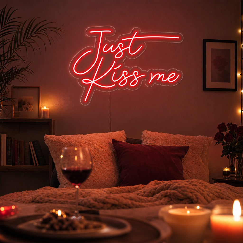 "Just Kiss Me" Neon Verlichting
