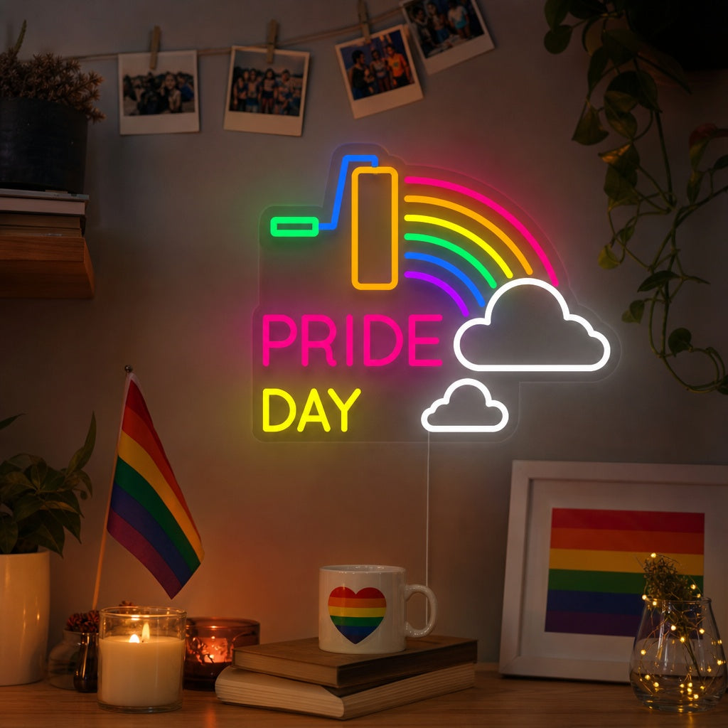 "LGBT, Pride Day, Regenboog" Neon Verlichting