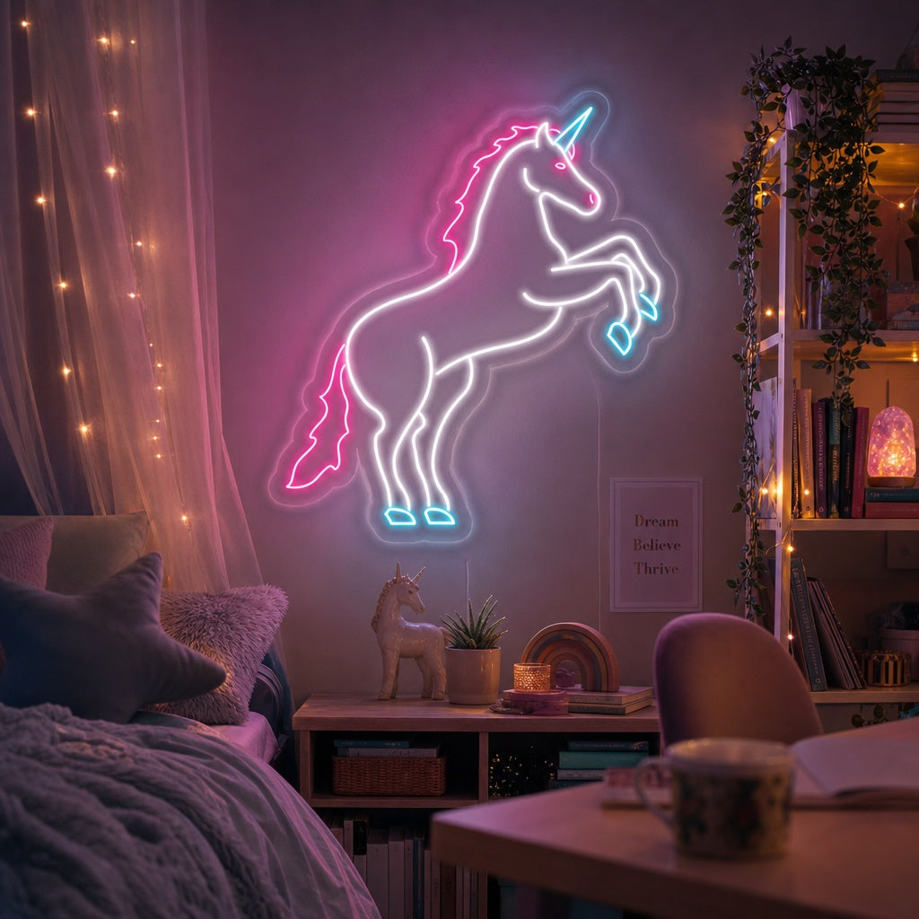 "Magisch Eenhoorn Paard" Neon Verlichting