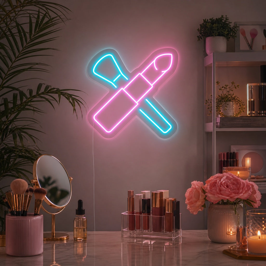 "Make-Upkwasten, Lippenstift" Neon Verlichting