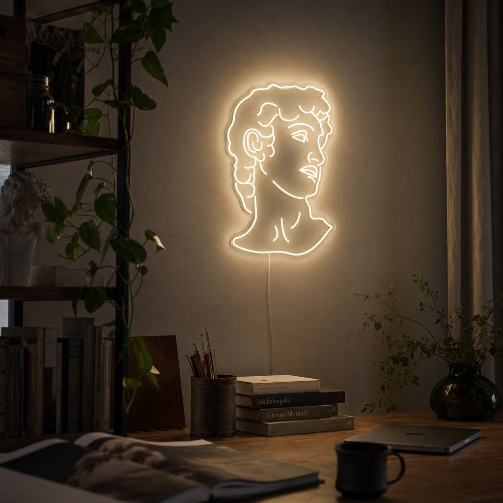 "Michelangelo's David" Neon Verlichting