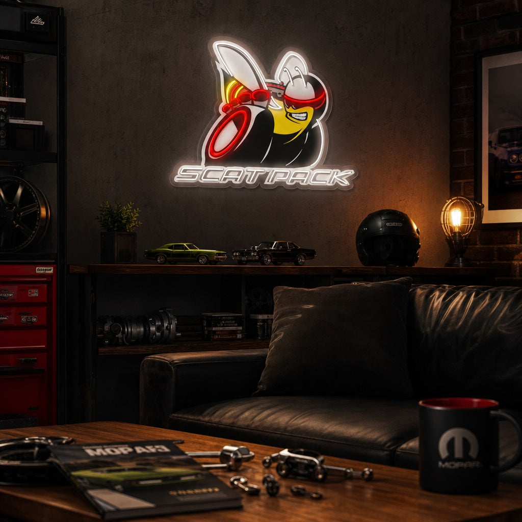 "Mopar" UV-geprint LED-neonbord