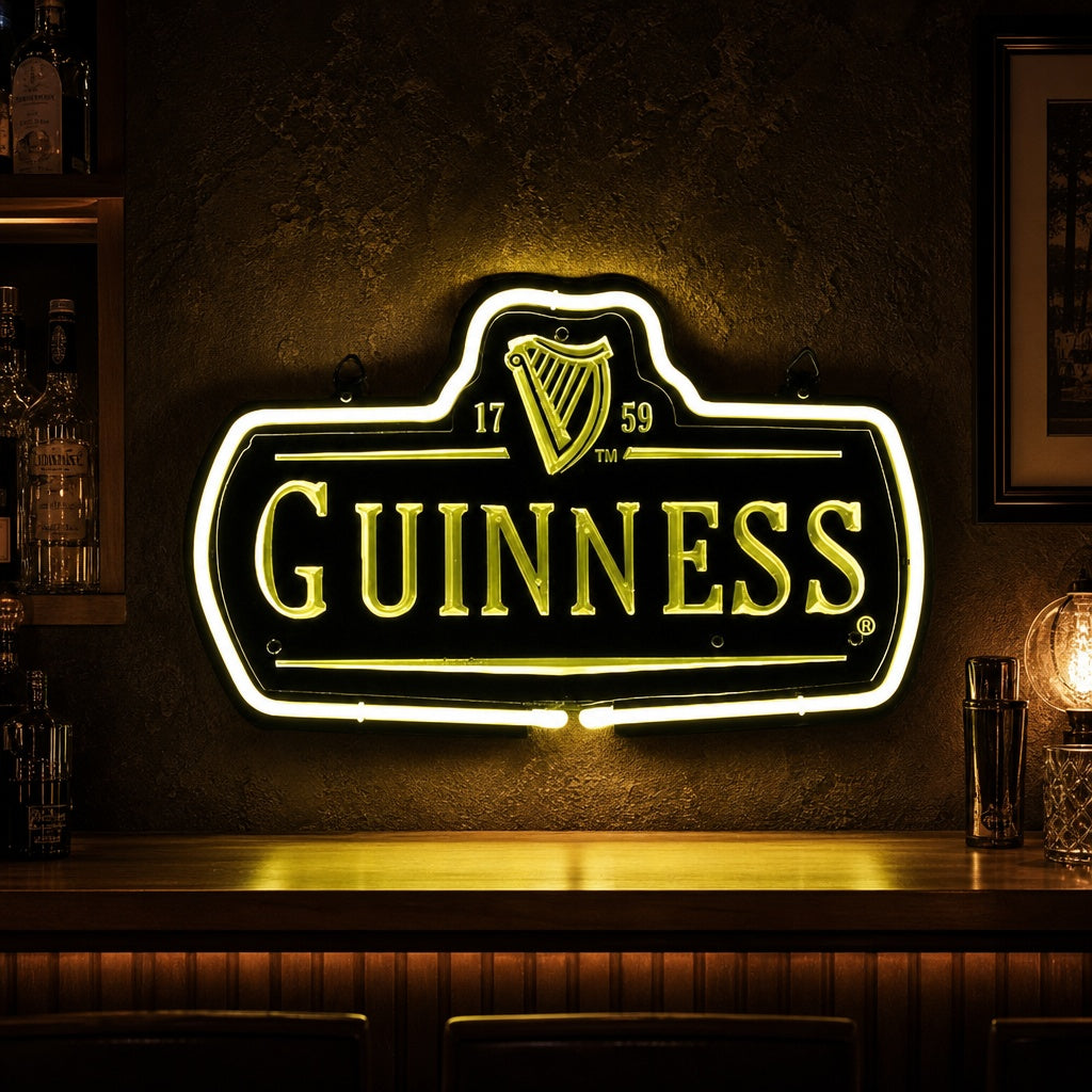 New Guinness 1759 Logo Beer Neon Verlichting