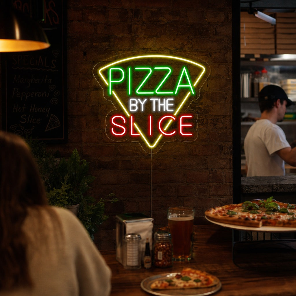 "Pizza By The Slice" Neon Verlichting