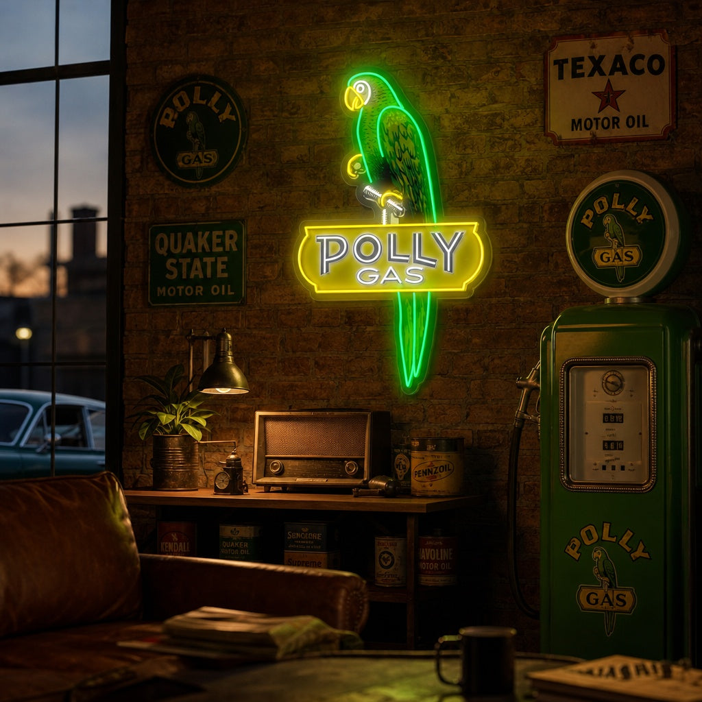 "Poll -gaslogo" UV-geprint LED-neonbord