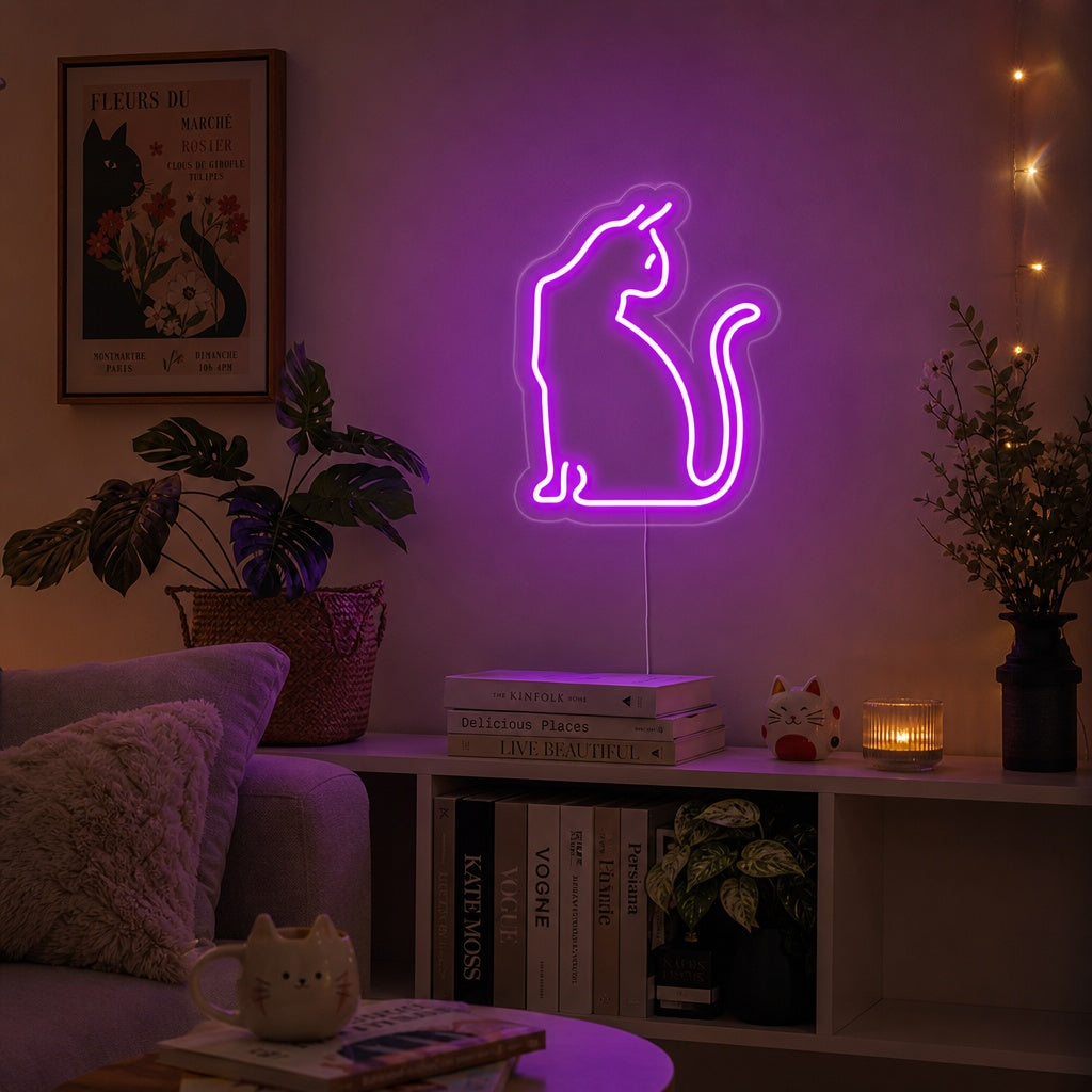 "Poesje, Katachtigen, Huisdierenkatten" Neon Verlichting