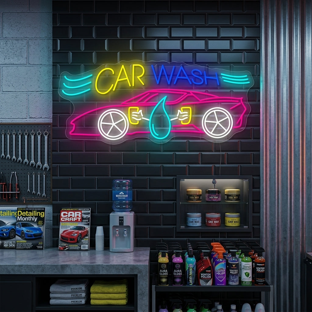 "Car Wash" Neonbord