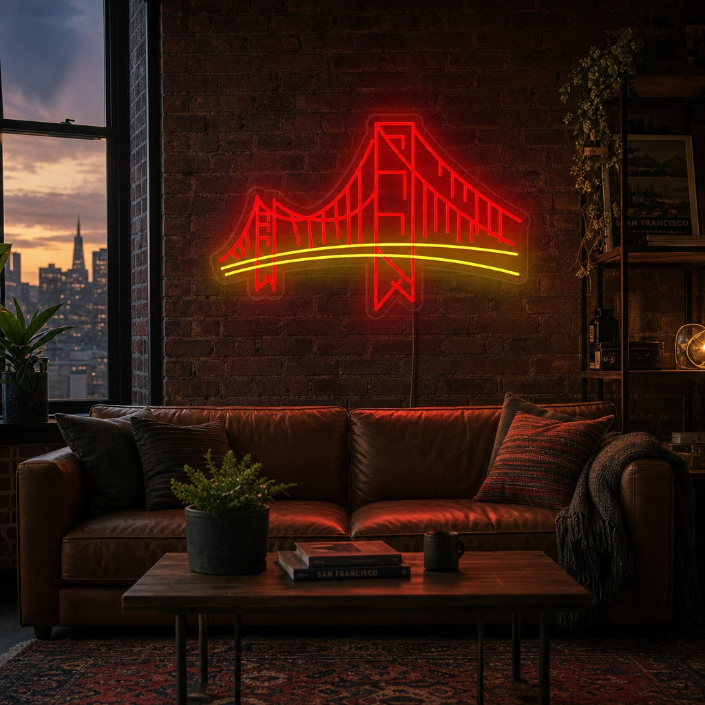 "San Francisco Golden Gate Bridge" Neon Verlichting