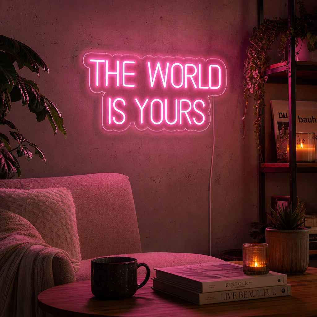 "The World is Yours" Neon Verlichting