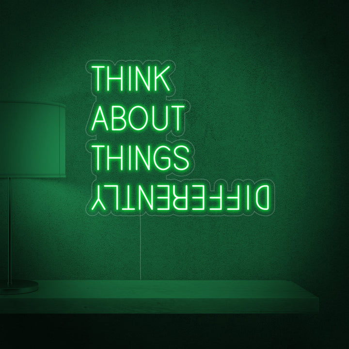 "Think About Things Differently" Neon Verlichting