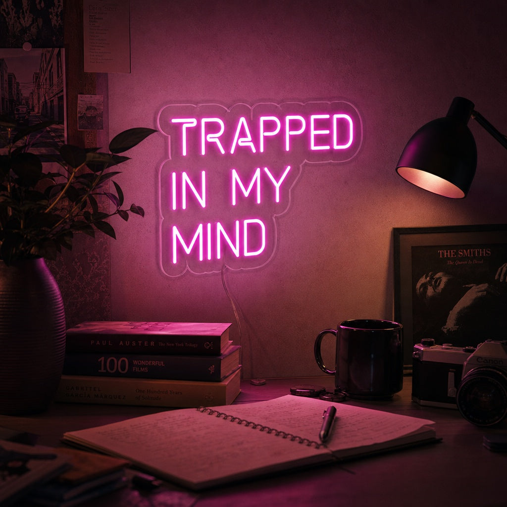 "Trapped in My Mind" Neon Verlichting