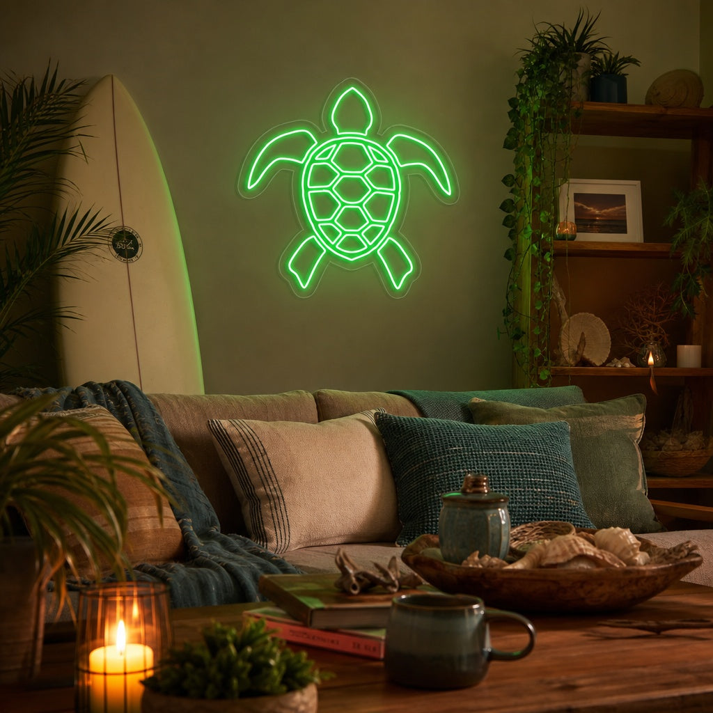 "Schildpad" Neon Verlichting