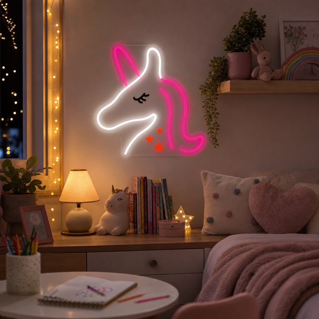 "Eenhoorn, Kinderkamer Decor" Neon Verlichting