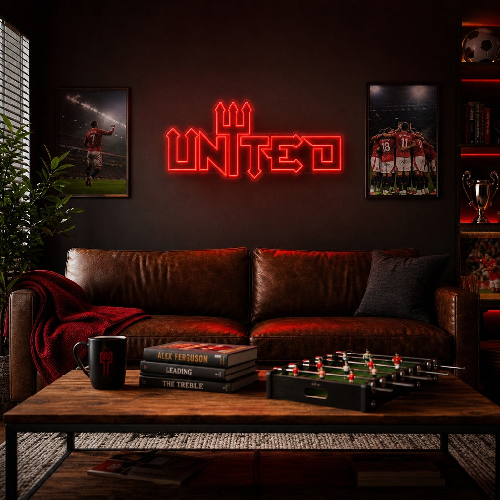 Manchester United logo rood LED neonbord