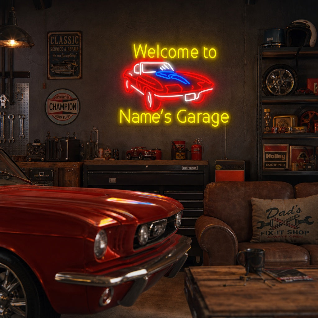 "Welcome to Genes Garage" Neon Verlichting