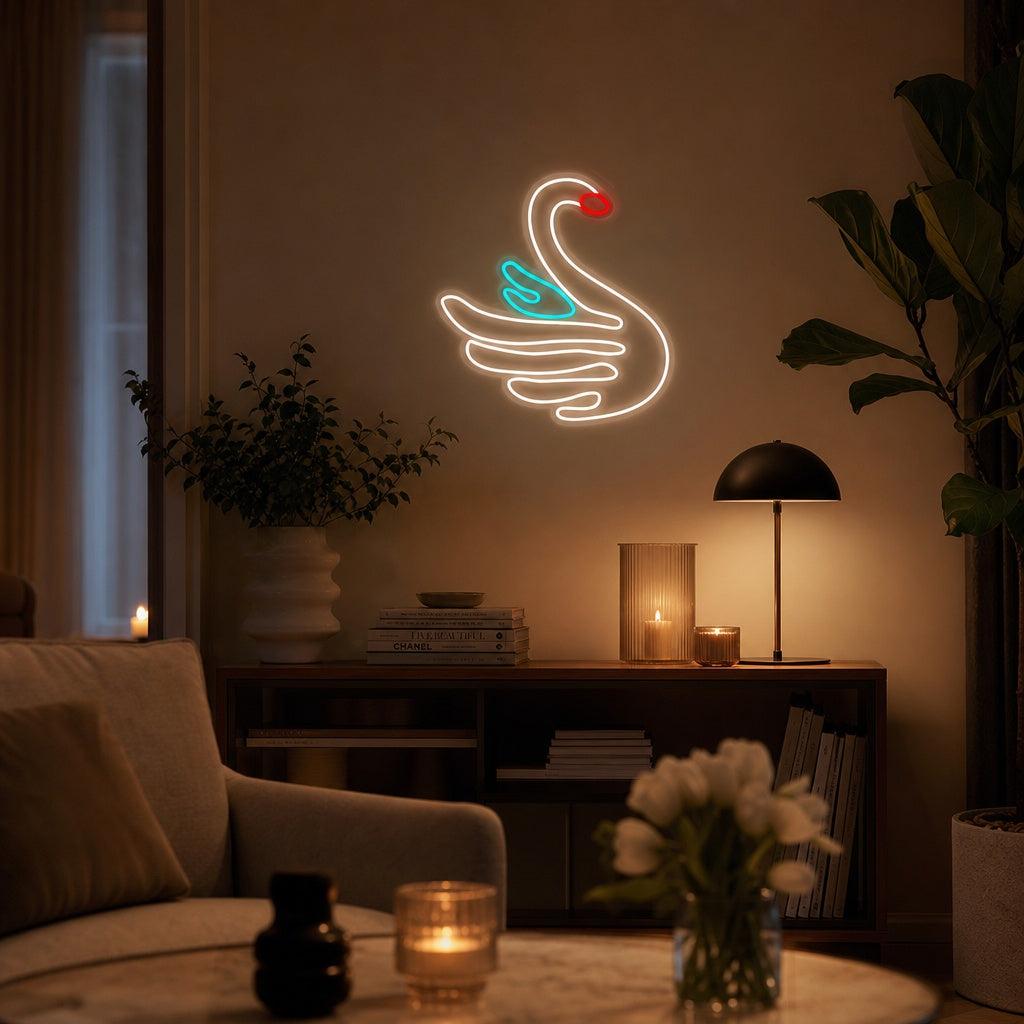 "Witte Zwaan" Neon Verlichting
