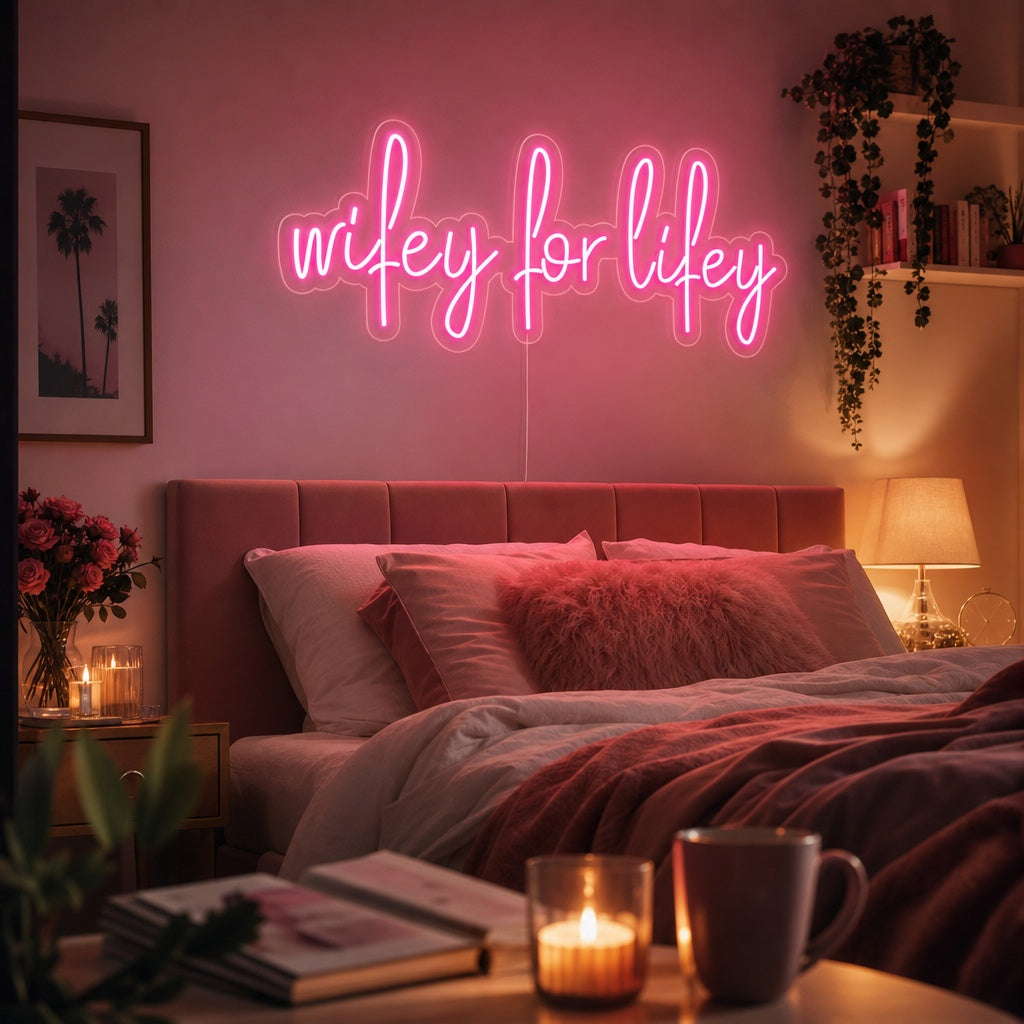 "Wifey For Lifey" Neon Verlichting