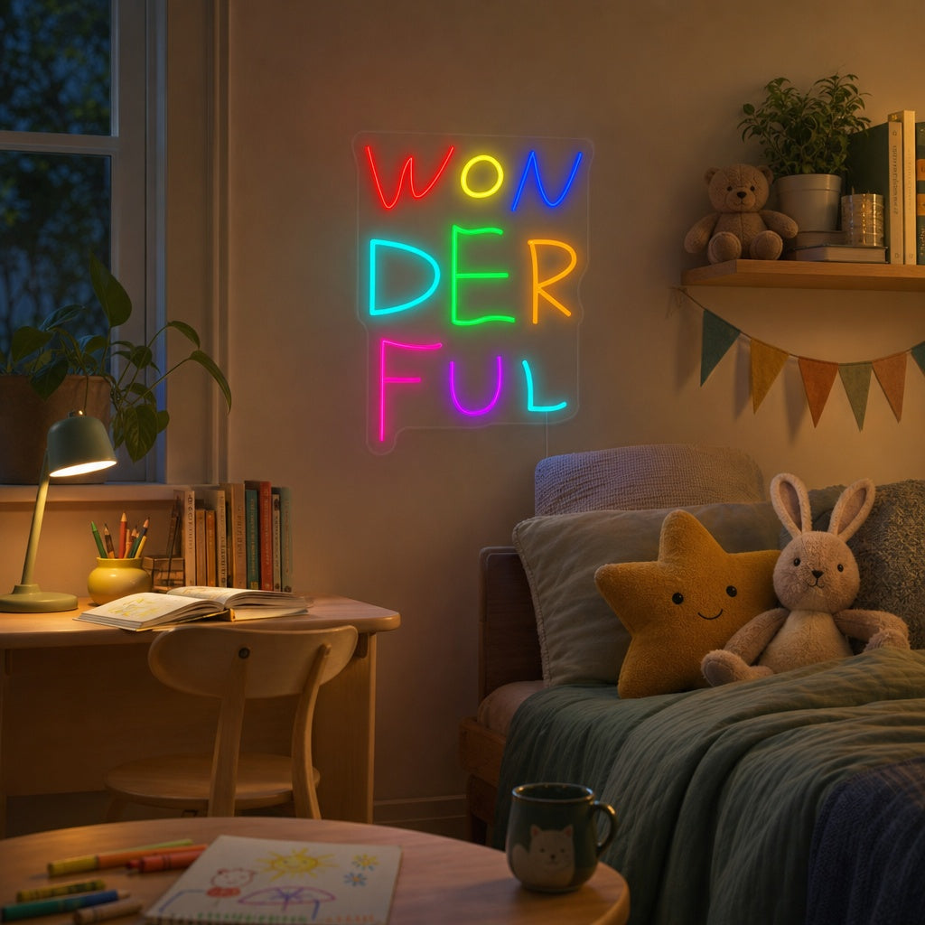 "Wonderful, Kinderkamer Decor" Neon Verlichting
