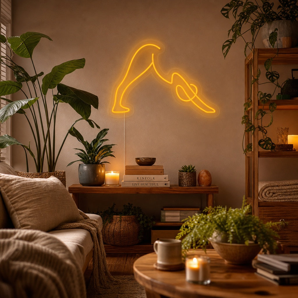 "Yoga Houding" Neon Verlichting