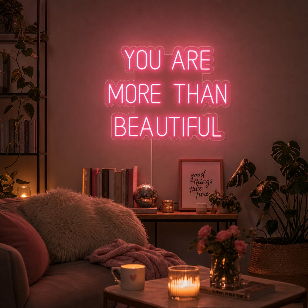 "You Are More Than Beautiful" Neon Verlichting