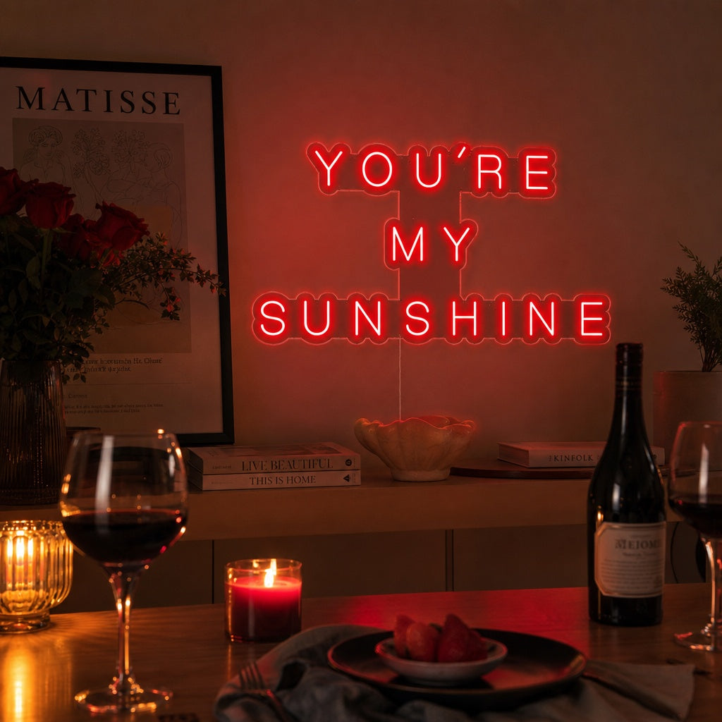 "You Are My Sunshine" Neon Verlichting