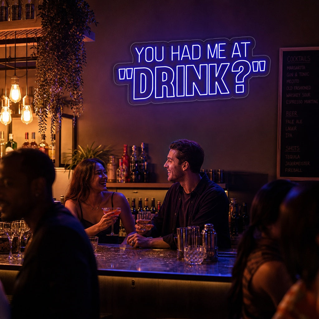 "You Had Me At Drink? Bierbar" Neon Verlichting