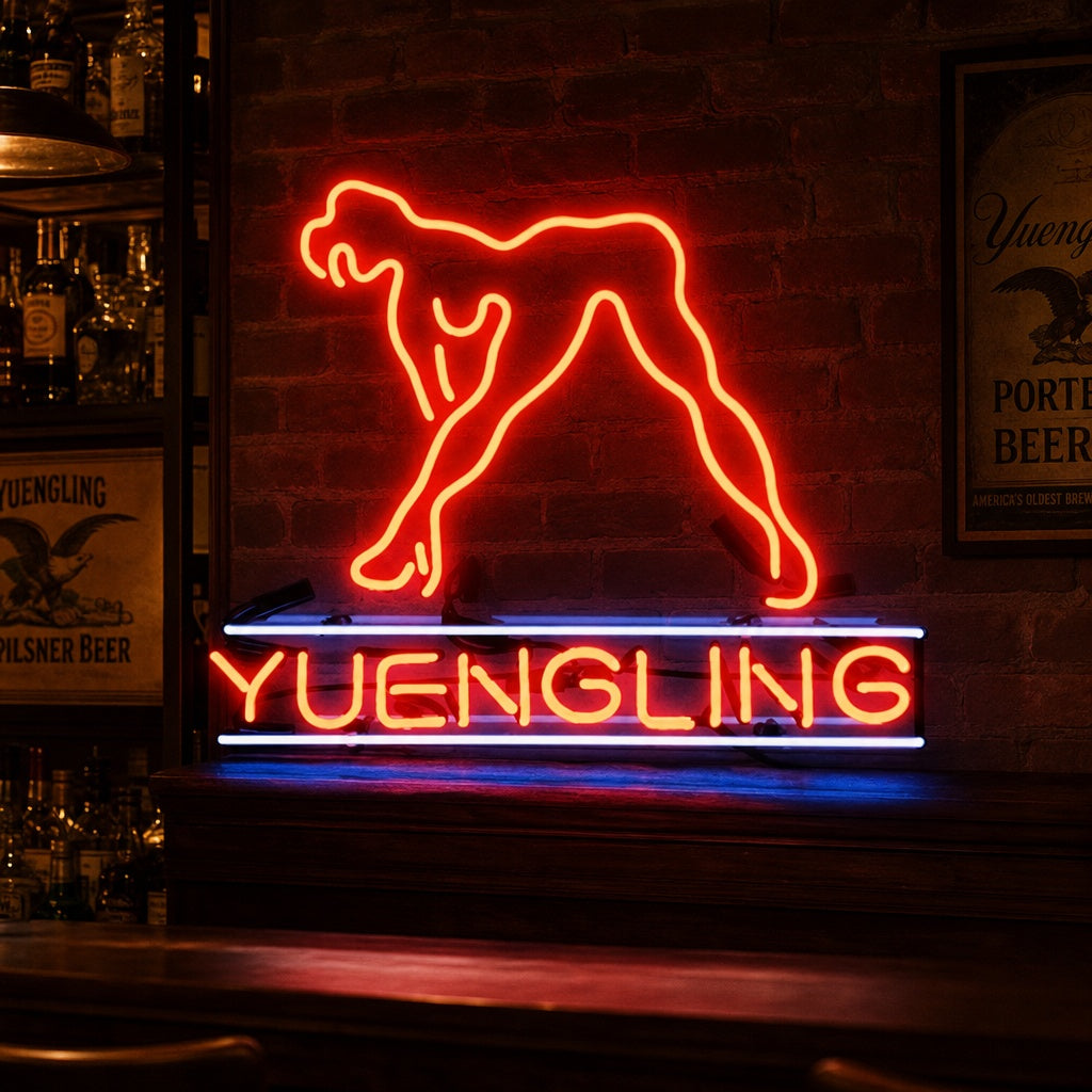 Yuengling Live Nudes Girl Neon Verlichting