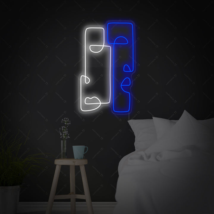 "Abstracte totem" Neonbord