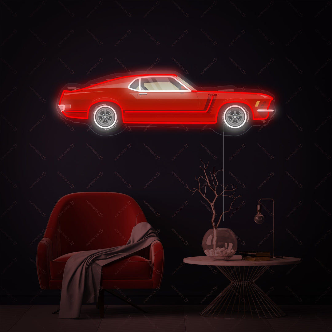"Amerikaanse Muscle Car" Neonbord