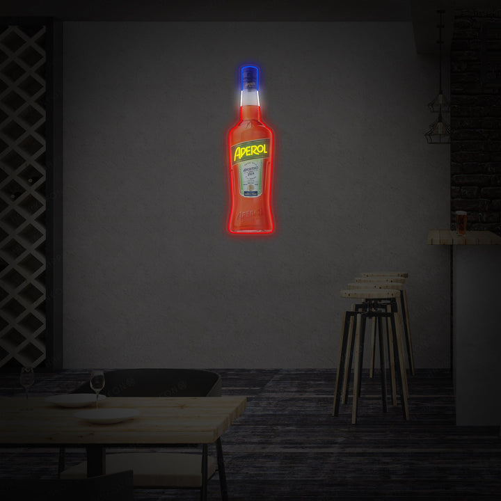 Aperol fles LED neon bord, Aperol LED bord, Bar neon decor