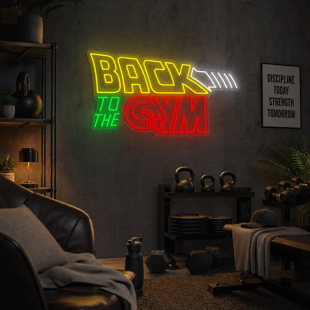 "Back To The Gym" Neonbord