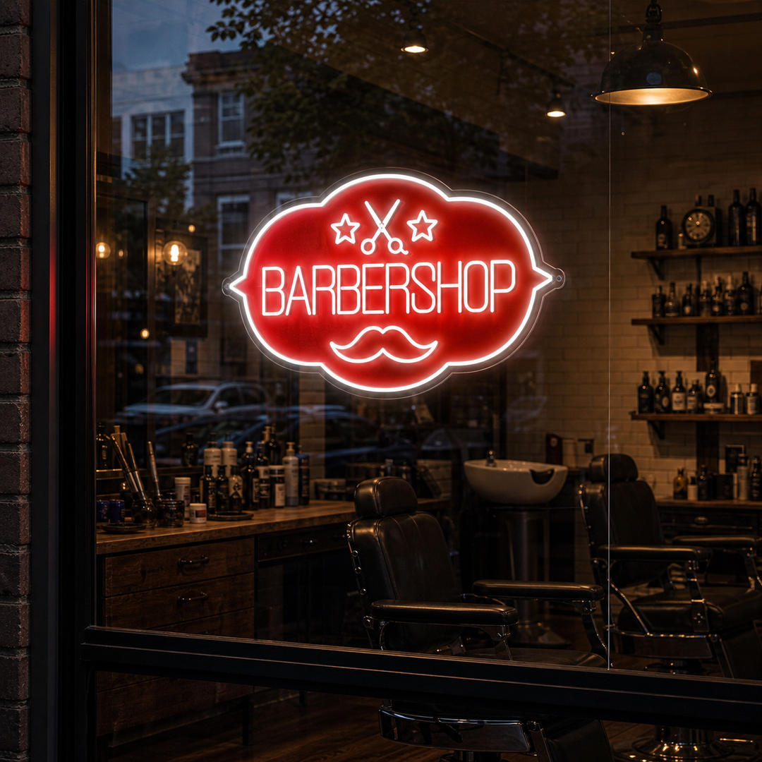 "Barbershop" Neonbord