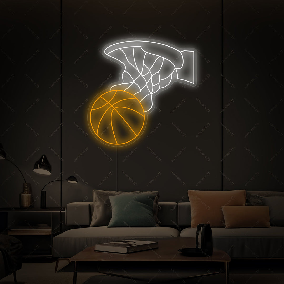 "Basketbal Hoepel" Neonbord