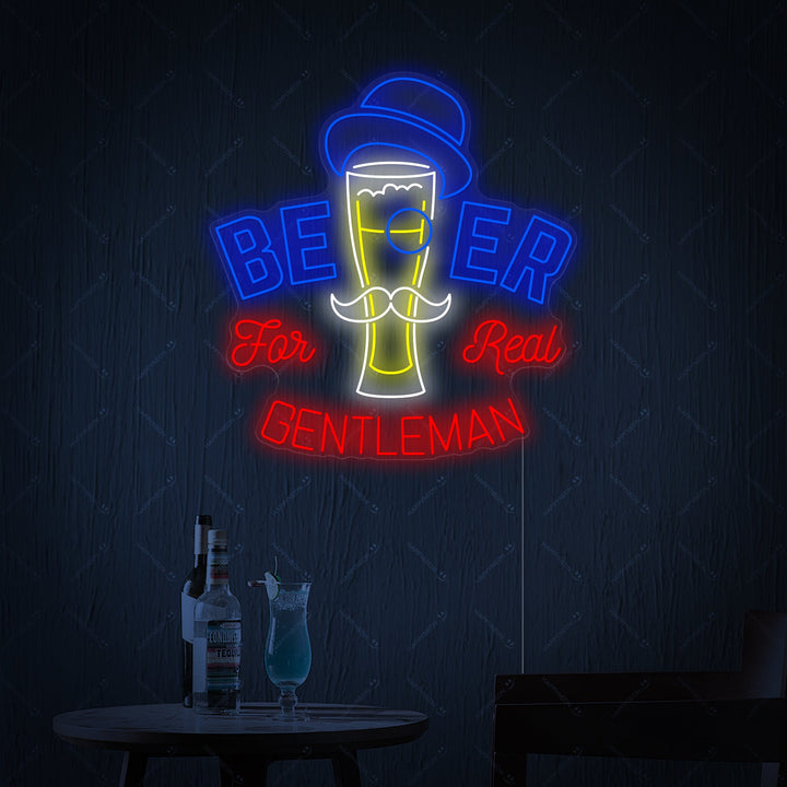 "Beer For Gentleman" Neonbord