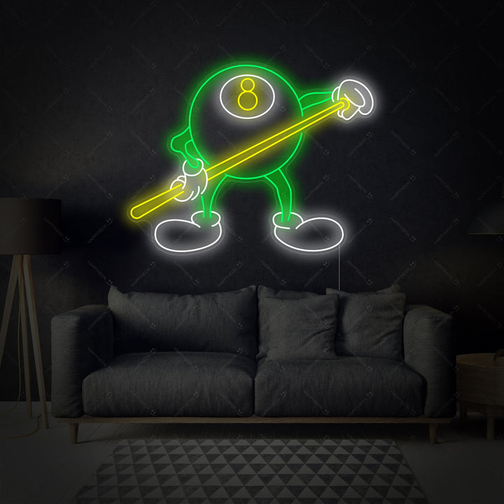 "Biljart Man" Neonbord