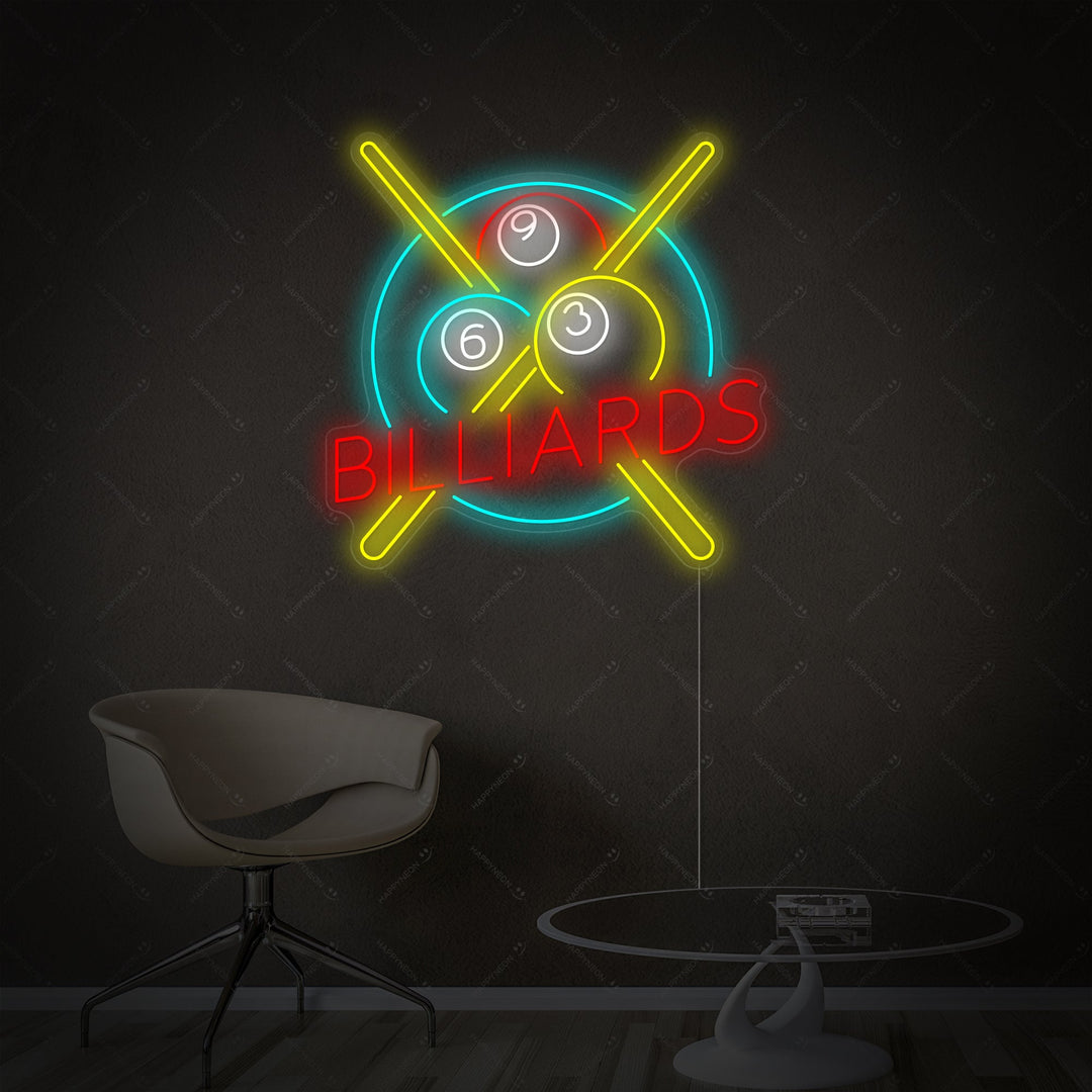 "Billiards" Neonbord
