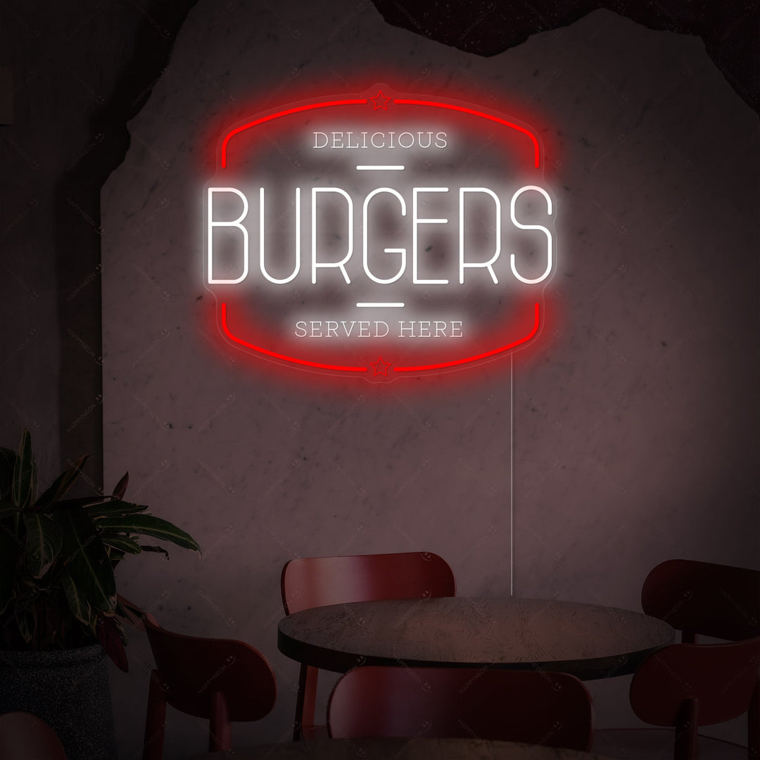 "Burgers" Neonbord